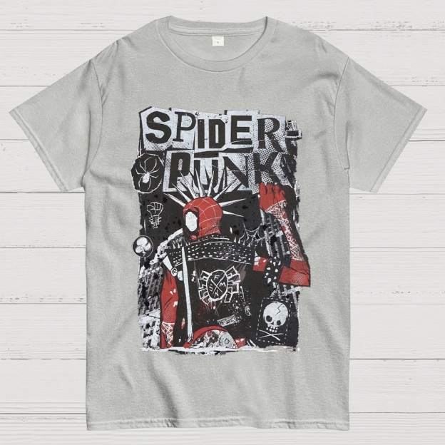 "Spider-Punk" Punk Rock Cotton T-shirt 