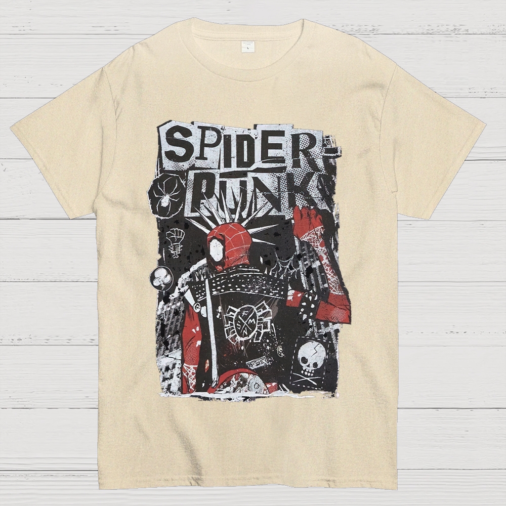 "Spider-Punk" Punk Rock Cotton T-shirt 