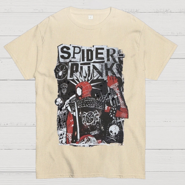"Spider-Punk" Punk Rock Cotton T-shirt 