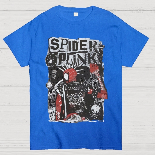 "Spider-Punk" Punk Rock Cotton T-shirt 