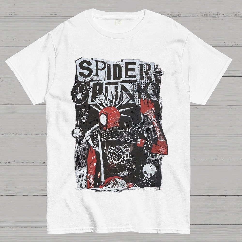 "Spider-Punk" Punk Rock Cotton T-shirt 