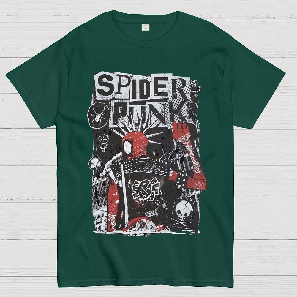 "Spider-Punk" Punk Rock Cotton T-shirt 
