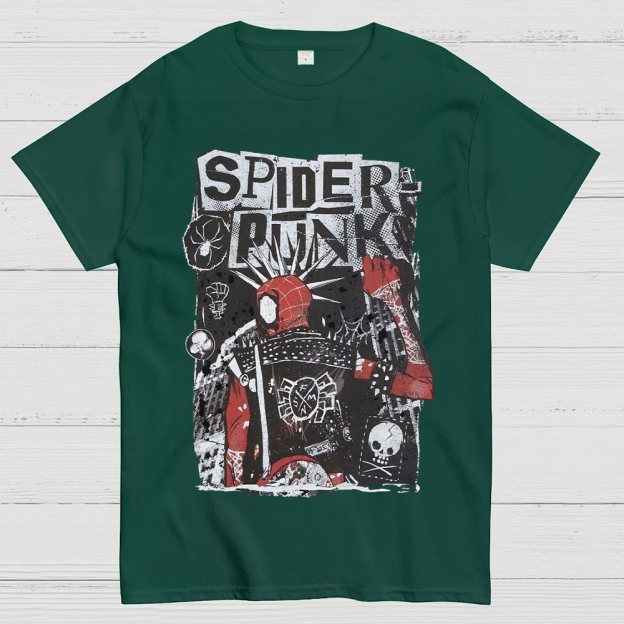 "Spider-Punk" Punk Rock Cotton T-shirt 