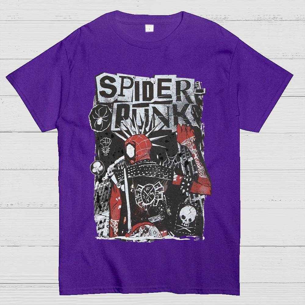 "Spider-Punk" Punk Rock Cotton T-shirt 