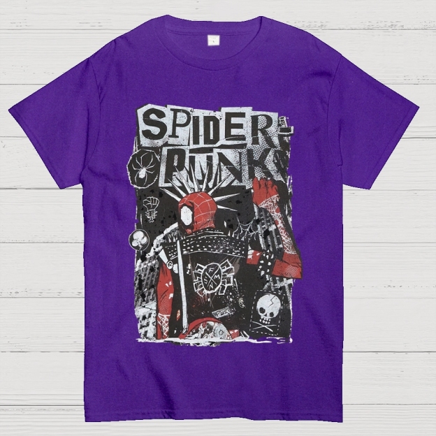 "Spider-Punk" Punk Rock Cotton T-shirt 
