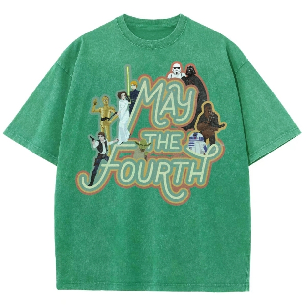 "May the Fourth" Star Wars Character Washed T-Shirt