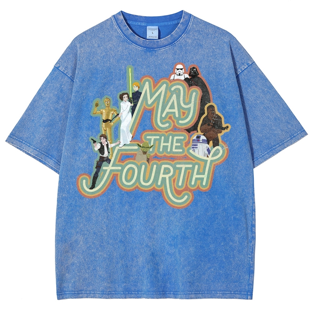 "May the Fourth" Star Wars Character Washed T-Shirt
