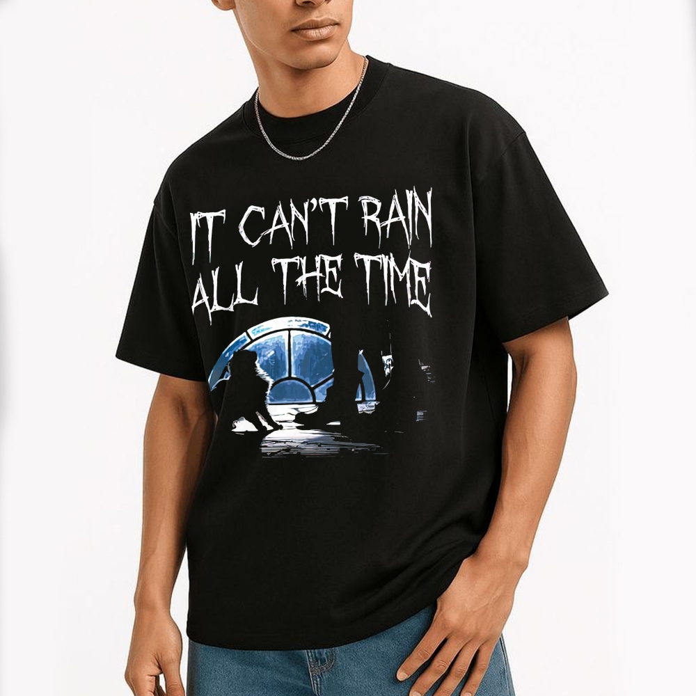 "It Can't Rain All The Time" The Crow Silhouette Cotton T-shirt