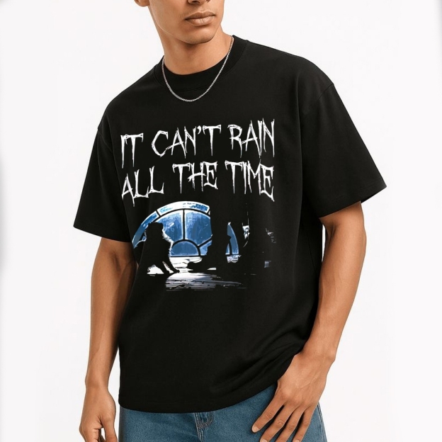 "It Can't Rain All The Time" The Crow Silhouette Cotton T-shirt