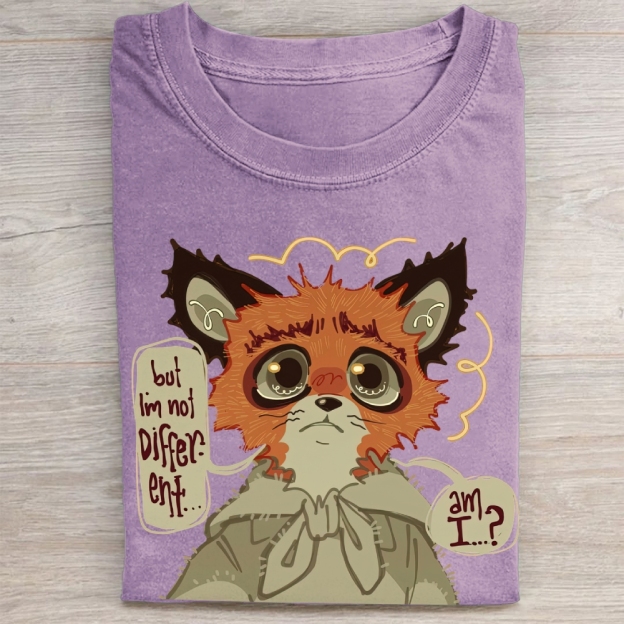 "But I'm Not Different..." Whimsical Fox Vintage Washed Tee