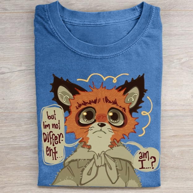 "But I'm Not Different..." Whimsical Fox Vintage Washed Tee