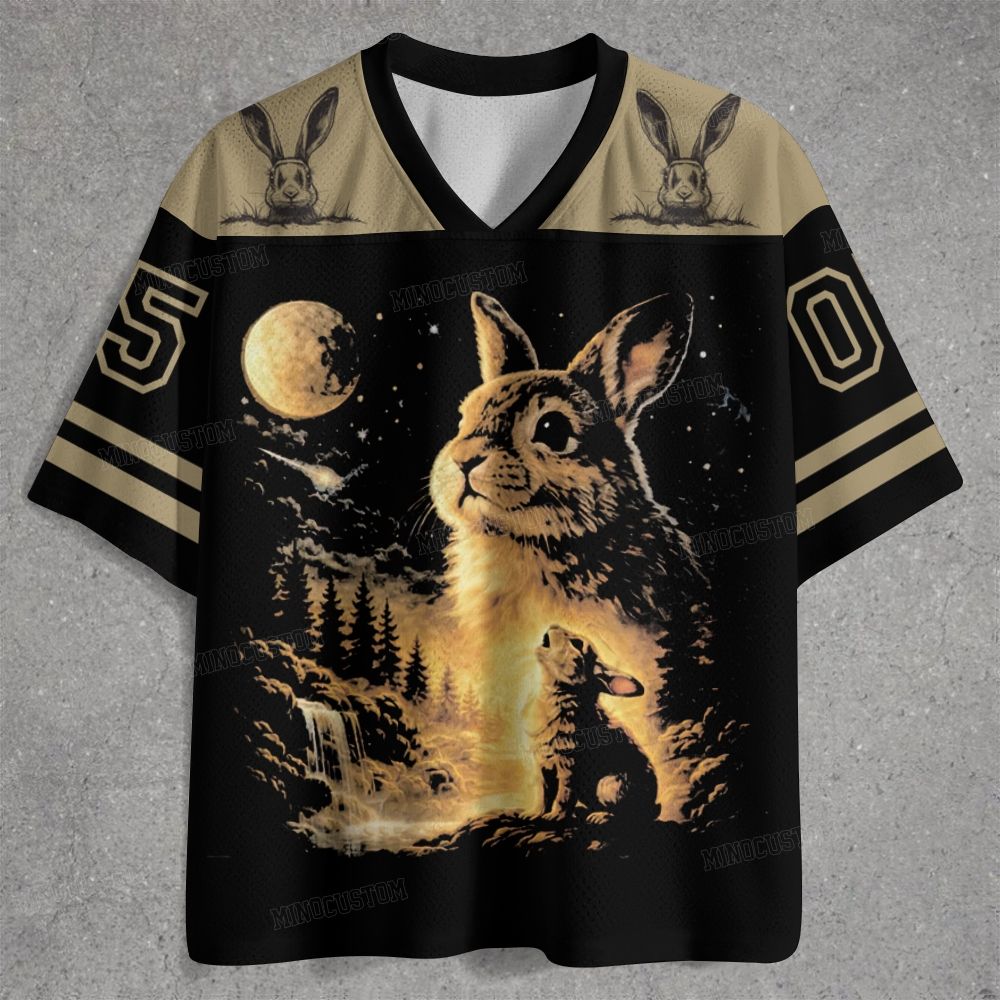 Bunny Howling to the Moon Jersey Shirts 