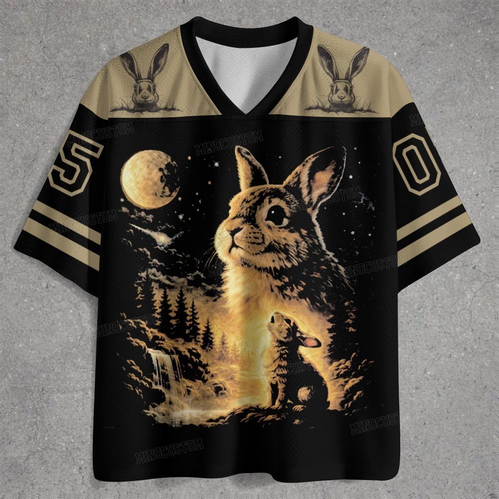 Bunny Howling to the Moon Jersey Shirts