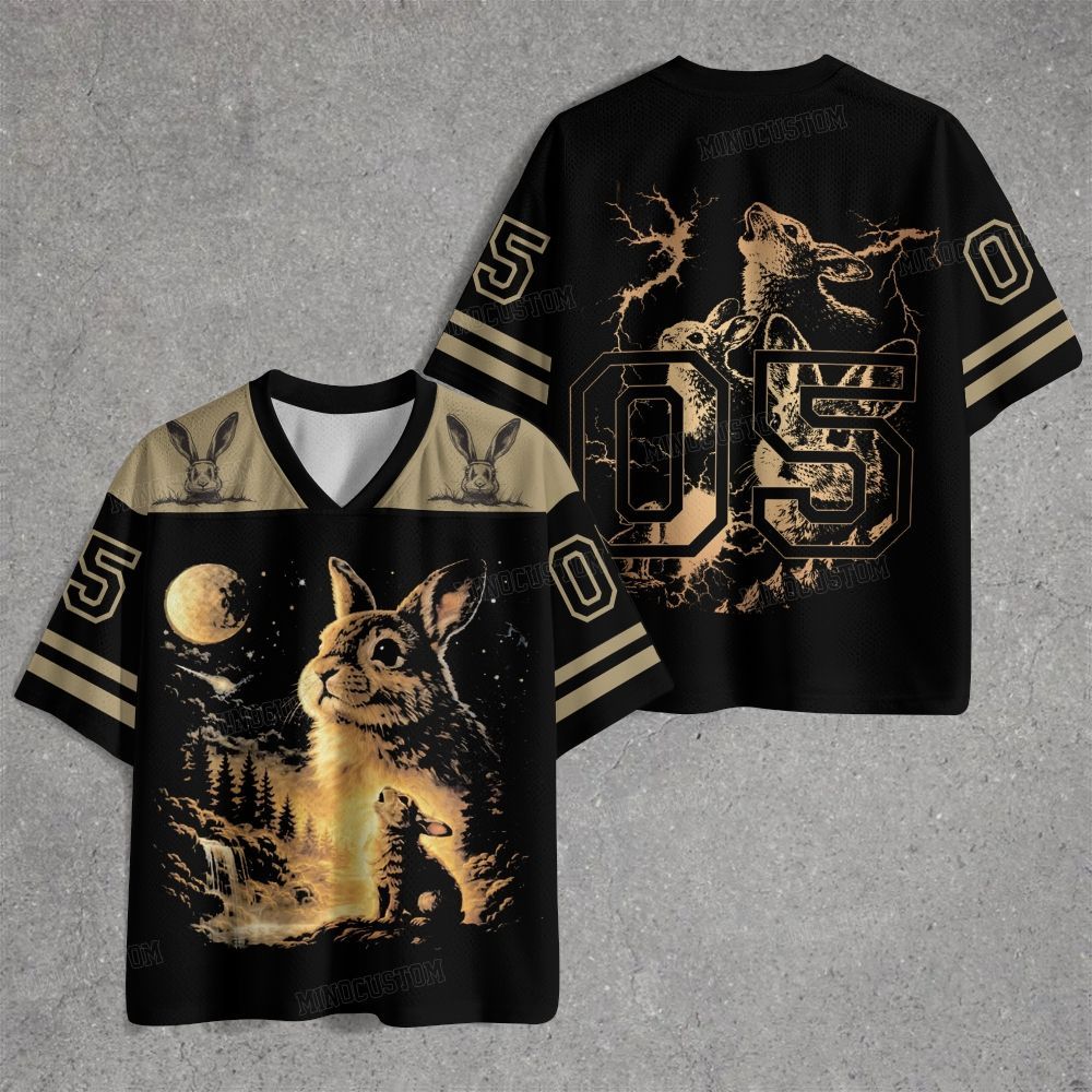 Bunny Howling to the Moon Jersey Shirts 
