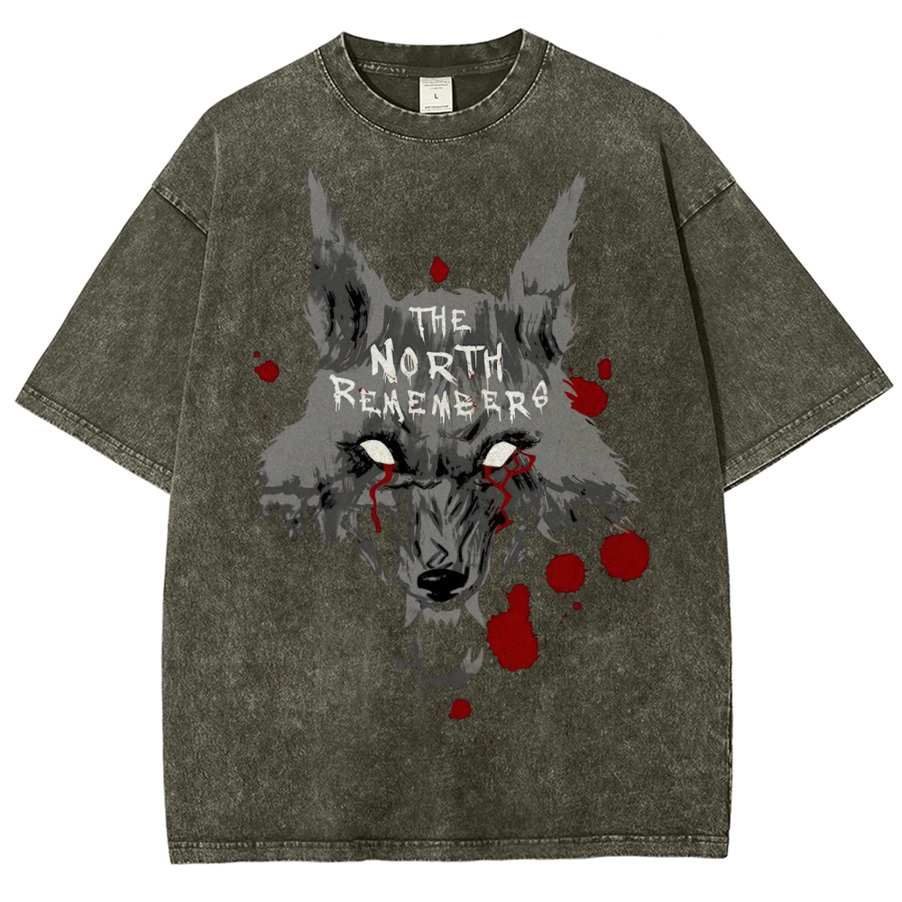 "The North Remembers" Direwolf Washed T-Shirt