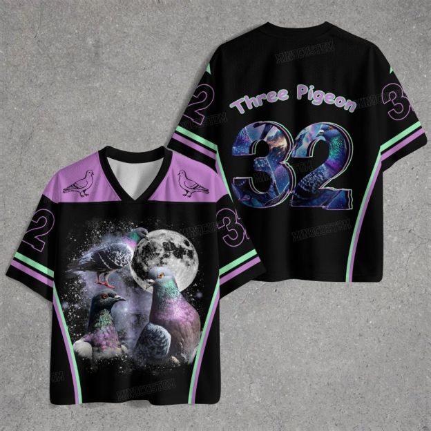 Three Pigeon Retro Jersey Shirts 