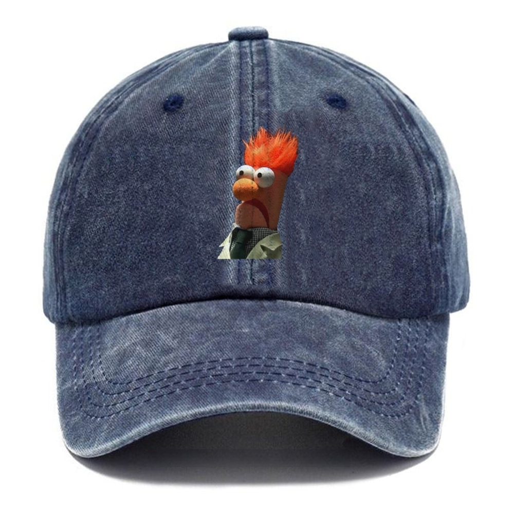 "Meep Meep" Beaker Vintage Casual Washed Cap