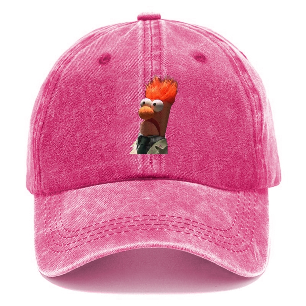 "Meep Meep" Beaker Vintage Casual Washed Cap
