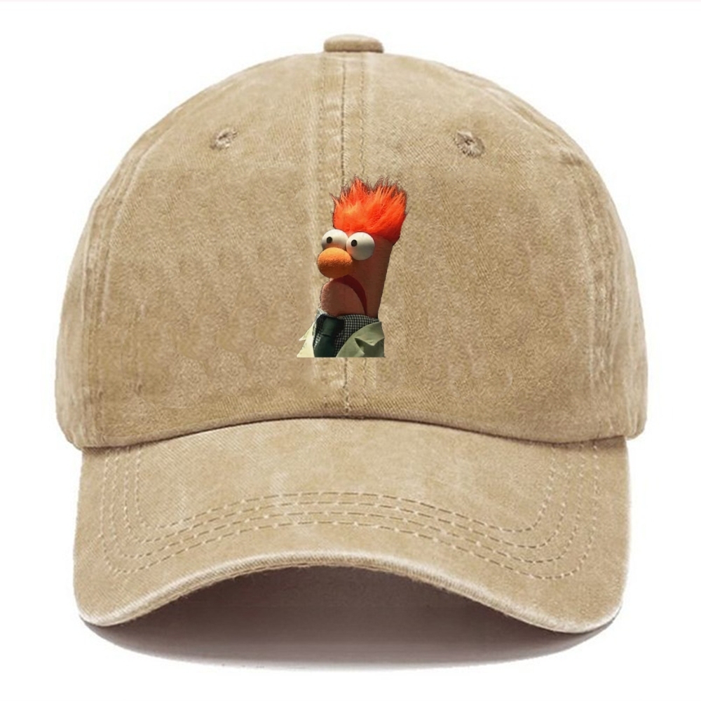 "Meep Meep" Beaker Vintage Casual Washed Cap