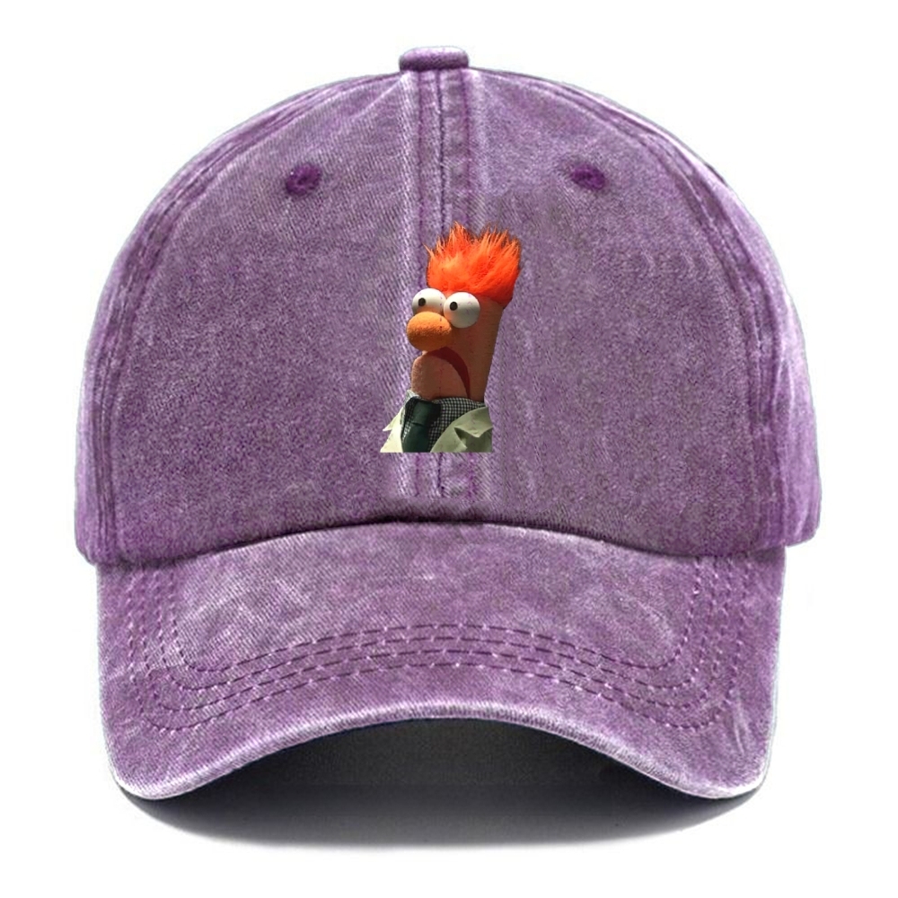 "Meep Meep" Beaker Vintage Casual Washed Cap