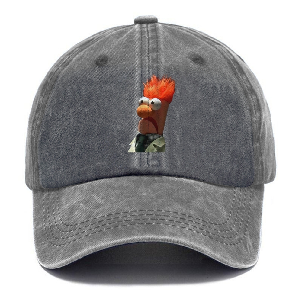 "Meep Meep" Beaker Vintage Casual Washed Cap