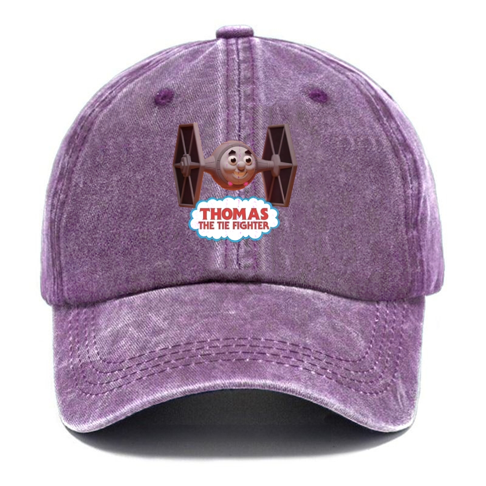 "Thomas the Tie Fighter" Parody Vintage Casual Washed Cap