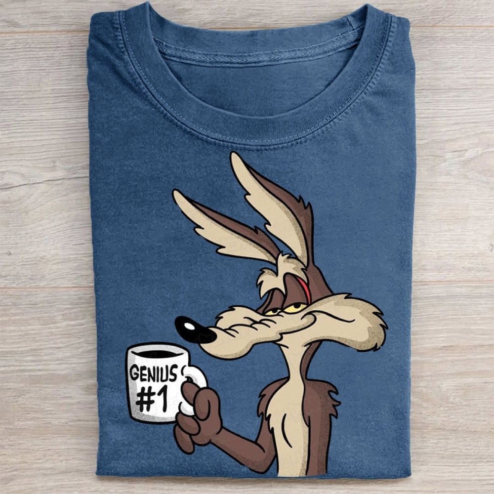 "Genius #1" Wile E. Coyote Vintage Washed Tee