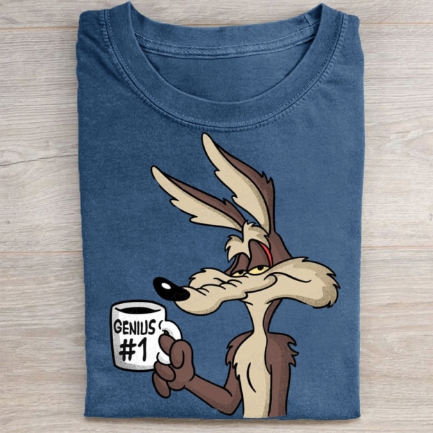 "Genius #1" Wile E. Coyote Vintage Washed Tee