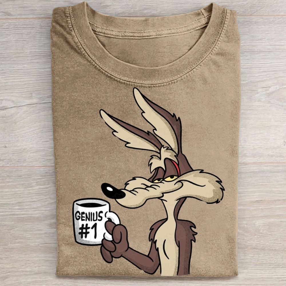 "Genius #1" Wile E. Coyote Vintage Washed Tee