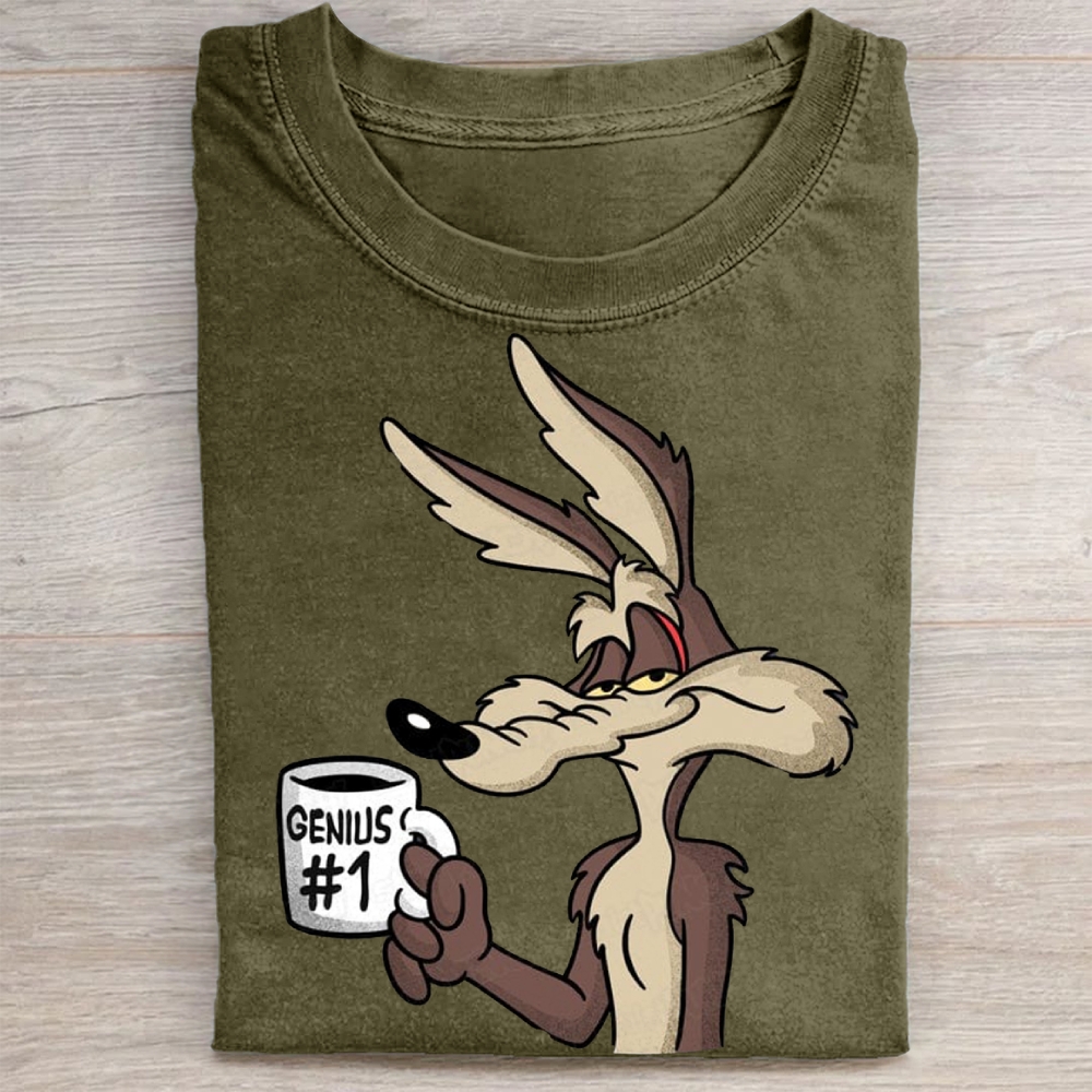 "Genius #1" Wile E. Coyote Vintage Washed Tee