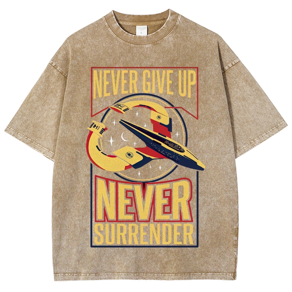 "Never Surrender" Galaxy Quest Washed T-Shirt