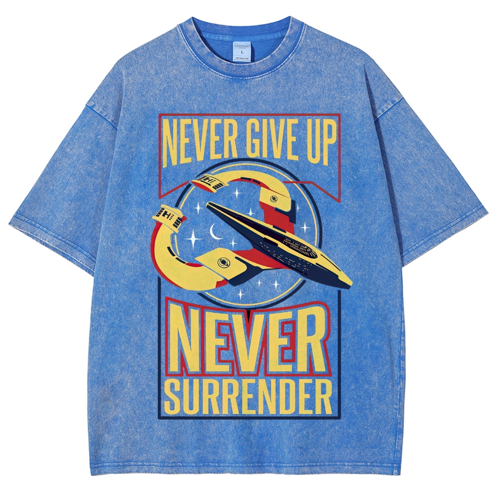 "Never Surrender" Galaxy Quest Washed T-Shirt