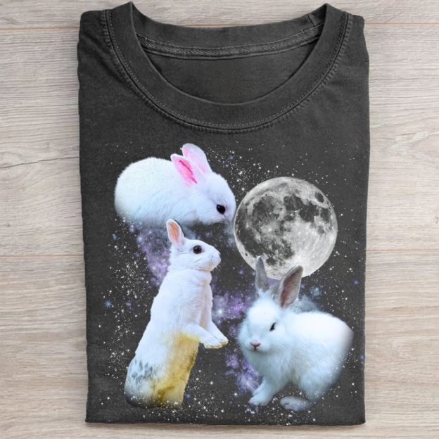 Three Bunny Retro Washed Tee 