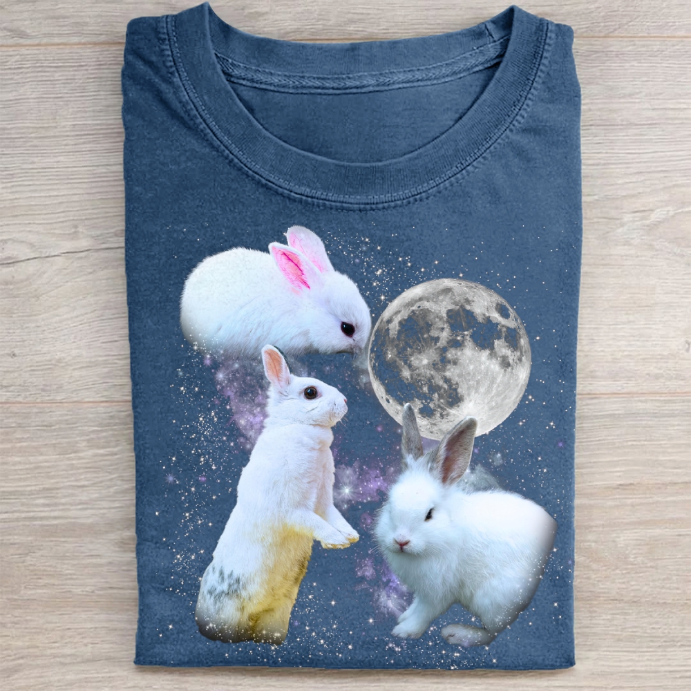 Three Bunny Retro Washed Tee 