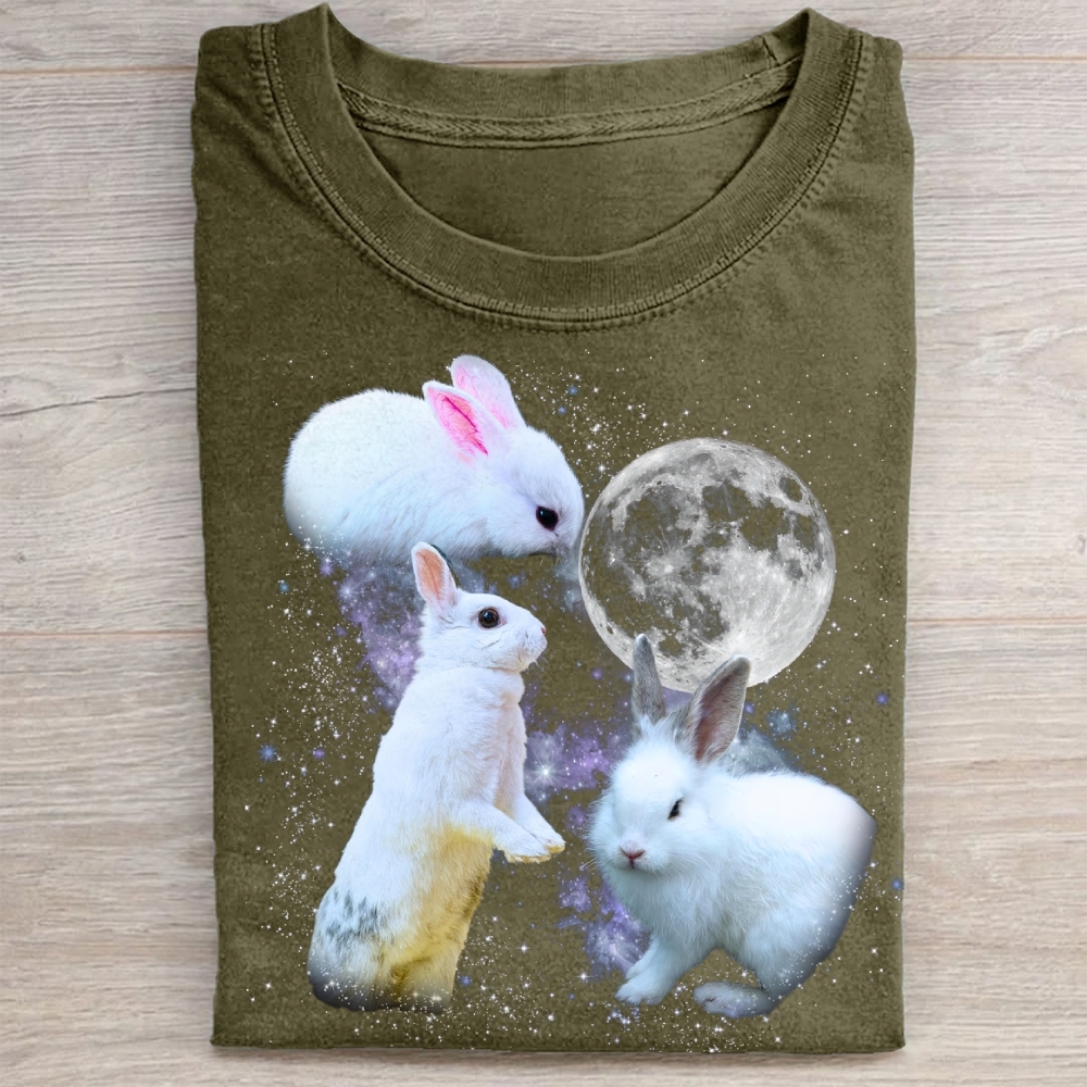 Three Bunny Retro Washed Tee 