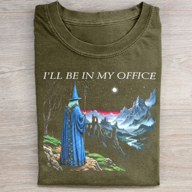 I'll Be In My Office Washed Tee 