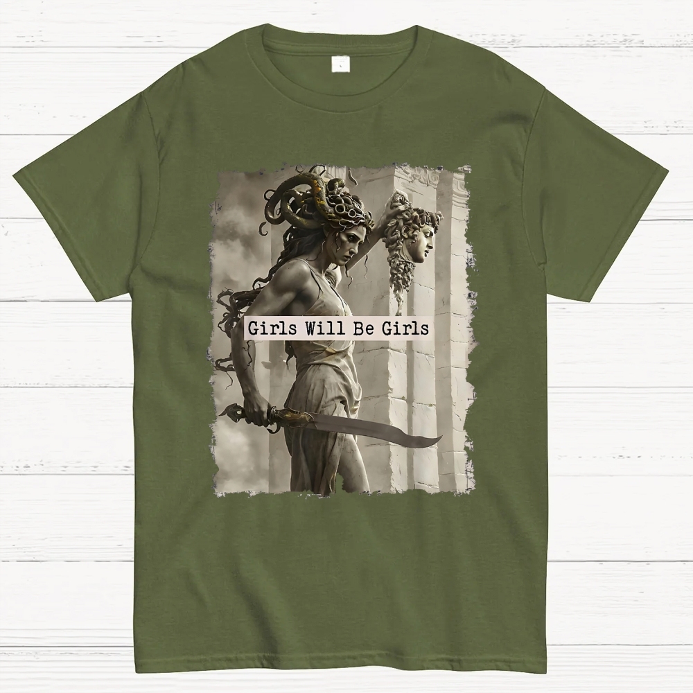  Medusa Mythology Feminist  Cotton T-shirt