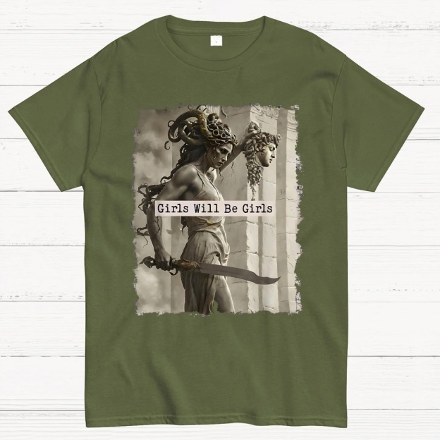  Medusa Mythology Feminist  Cotton T-shirt