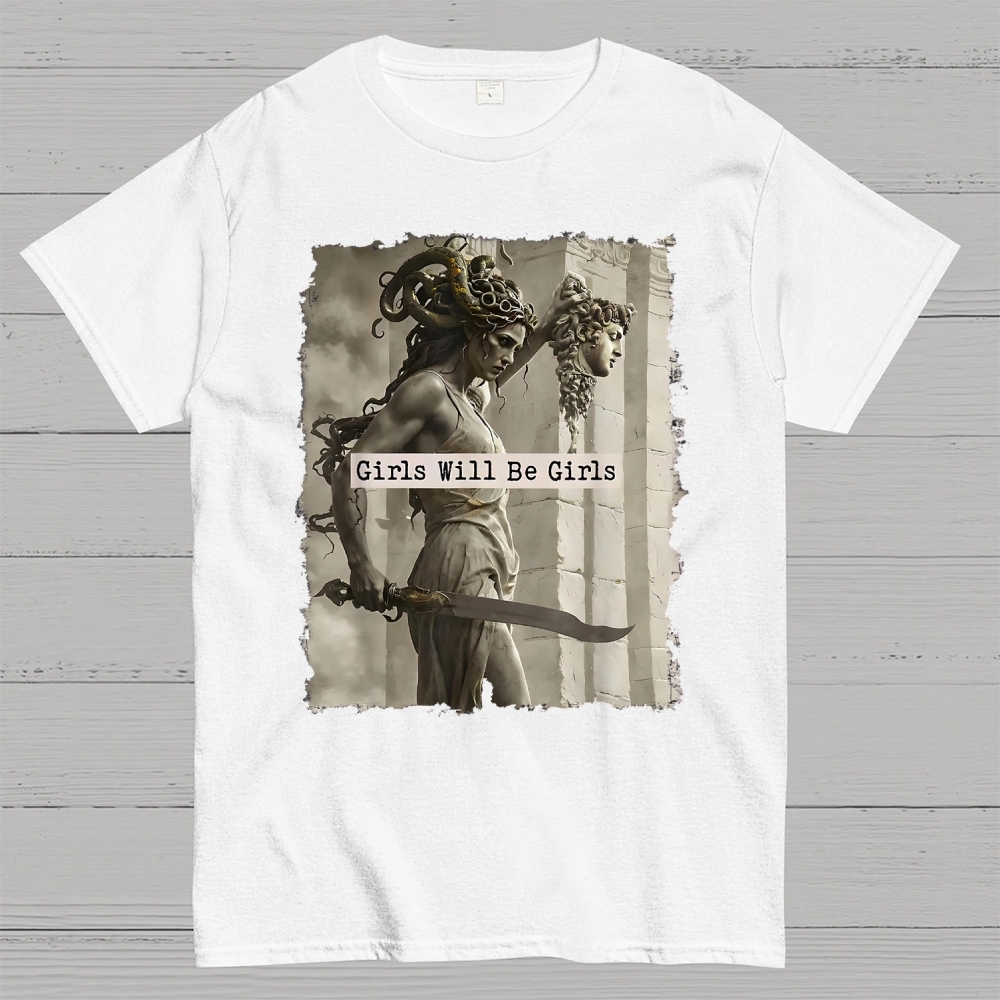 Medusa Mythology Feminist Cotton T-shirt