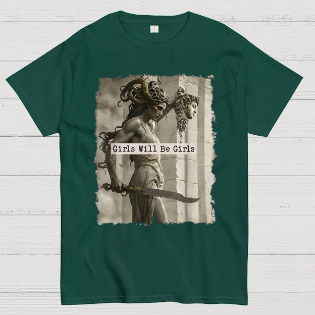  Medusa Mythology Feminist  Cotton T-shirt