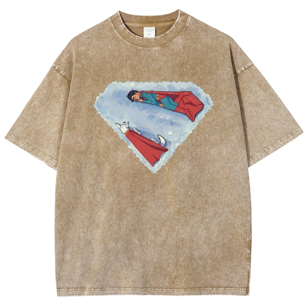 "Superman S-Shield Snow Reflection" Artistic Washed T-Shirt