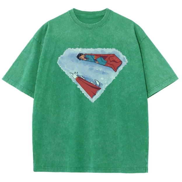 "Superman S-Shield Snow Reflection" Artistic Washed T-Shirt