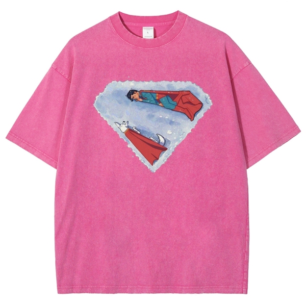 "Superman S-Shield Snow Reflection" Artistic Washed T-Shirt