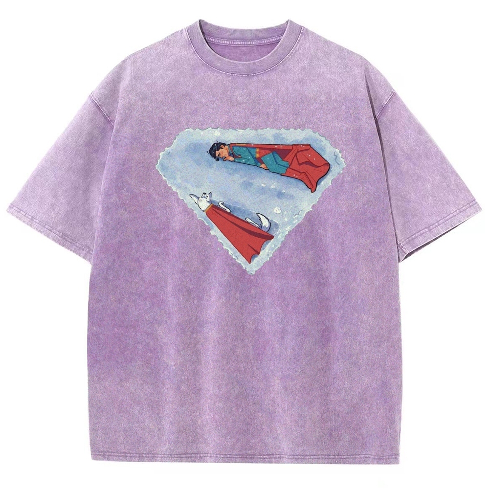 "Superman S-Shield Snow Reflection" Artistic Washed T-Shirt