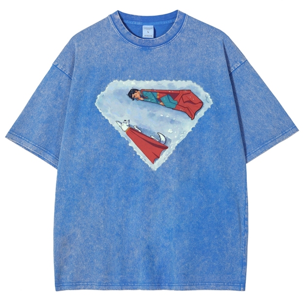 "Superman S-Shield Snow Reflection" Artistic Washed T-Shirt