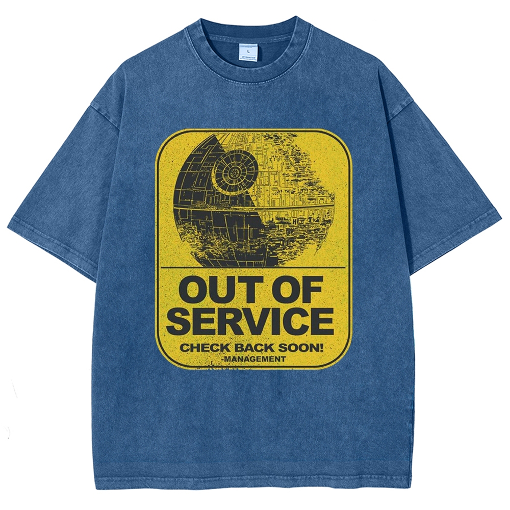 "Out of Service" Death Star Washed T-Shirt