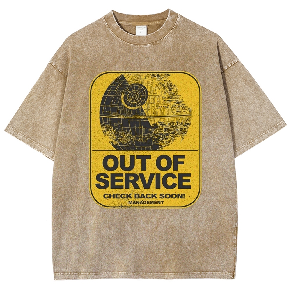 "Out of Service" Death Star Washed T-Shirt
