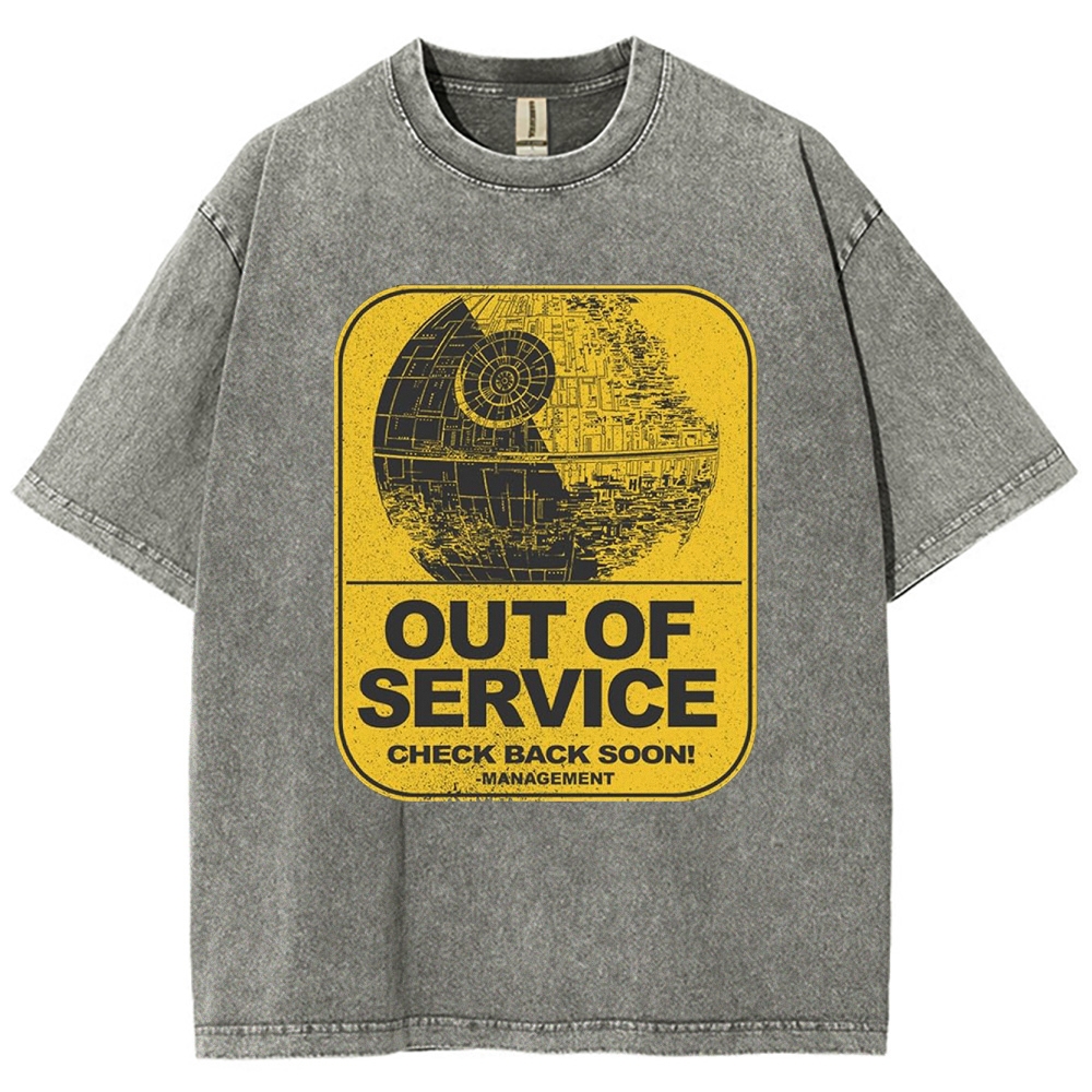 "Out of Service" Death Star Washed T-Shirt