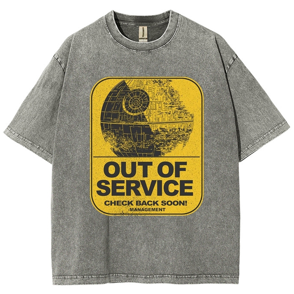 "Out of Service" Death Star Washed T-Shirt