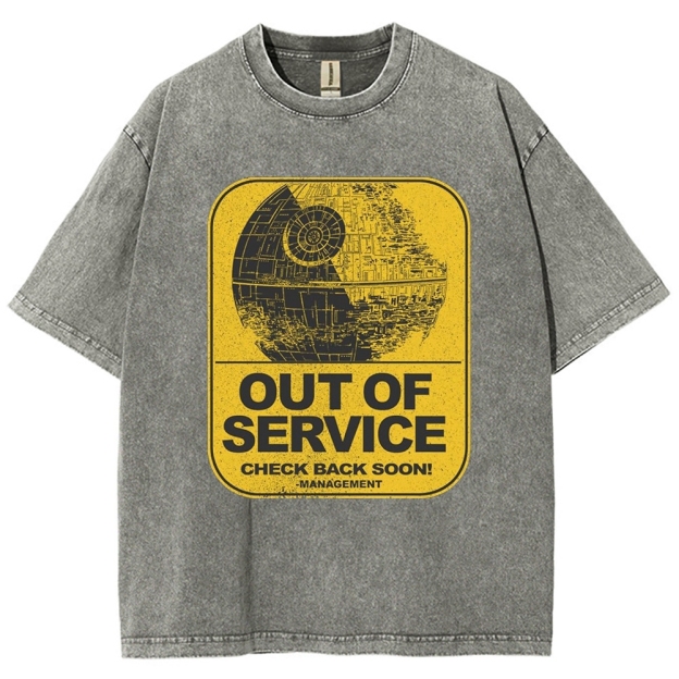 "Out of Service" Death Star Washed T-Shirt